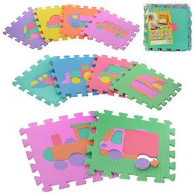 Детский коврик мозаика Транспорт M 0377 материал EVA