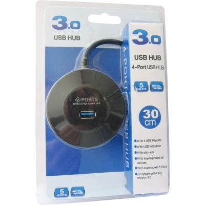 Концентратор Maiwo USB Type-A to 4х USB3.0 30cm (KH304-A) (KH304-A) | Зображення 5