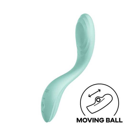 Вибратор с подвижным шариком Satisfyer Rrrolling Pleasure для точечной стимуляции точки G, мятный Sex Aura