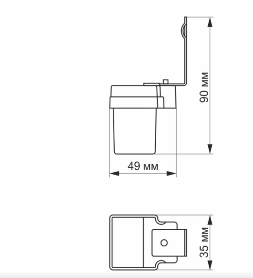 Датчик освітленості 6 А 220 V фотометричний VL-SN01 Videx | Зображення 2