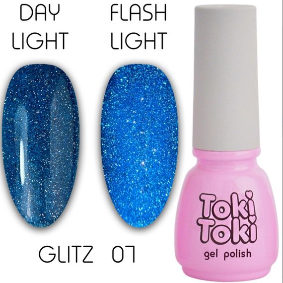 Светоотражающий гель-лак Toki-Toki Glitz GZ07 5мл | Зображення 2