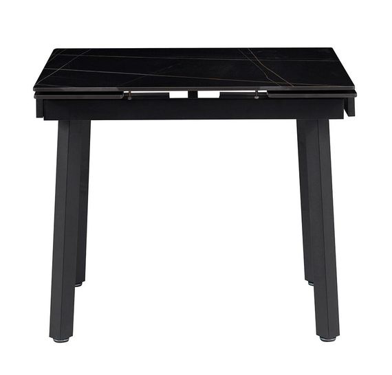 Прямокутний стіл Ashwood DT-2402, стільниця кераміка чорна матова Lauren black 12 мм, розмір 90-140х75 см | Зображення 5