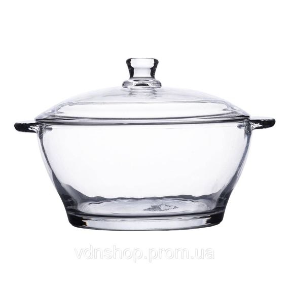 Супниця з кришкою Ø 15.5 см каструля бульйонниця скляна 1 л HP-YH-15