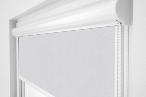 Рулонная штора Rolets Арабеска 2-2018-775 77.5x170 см закрытого типа Белая