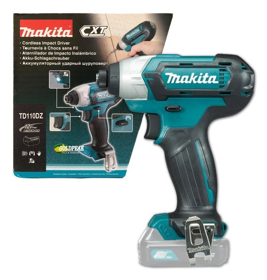 Винтоверт импульсный аккумуляторный Makita TD110DZ (110 Нм, 1/4", CXT, без аккумуляторов и зарядного устройства) | Зображення 4