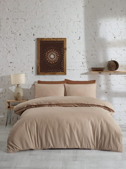 Постільна білизна Turkiz Ranforse Prima 200 х 220 см San Marino Dark Beige