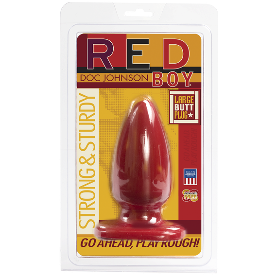 Анальна пробка-втулка Doc Johnson Red Boy - Large 5 Inch, макс. діаметр 5,5 см | Зображення 1