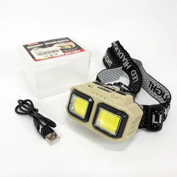Led headlamp налобний ліхтар HX-816S 2COB(white+red), Потужний акумуляторний налобний ліхтарик KO-75 | Зображення 4