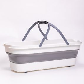 Складне відро-таз із пластику з силіконовими вставками для дому, дачі та подорожей HP-35015-2