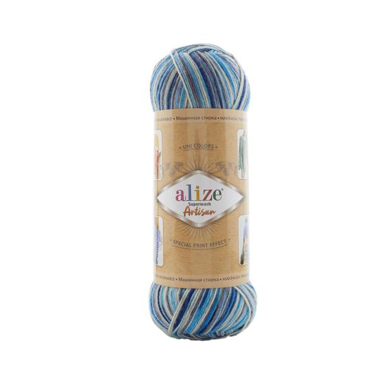 Пряжа Alize Superwash Artisan № 9016  (Алізе Супервош Артісан) – 75% вовна, 25% поліамід, 100 г / 420 м