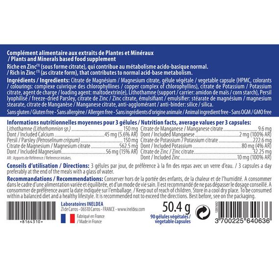 Пробиотик INELDEA SANTE NATURELLE ACIDO-BASE® 90 Caps | Зображення 1