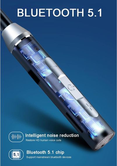 Бездротова шейна гарнітура Bluetooth V5.1 — легкі спортивні навушники для щоденного використання | Зображення 3