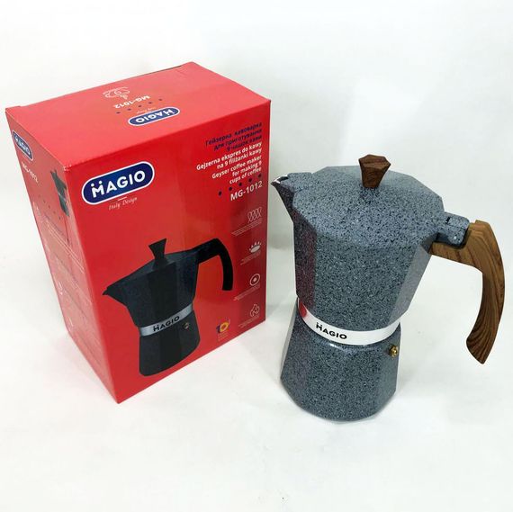 Гейзерная кофеварка для индукции Magio MG-1012, Гейзерная кофеварка из нержавейки, Кофеварка EY-809 для дома | Зображення 4