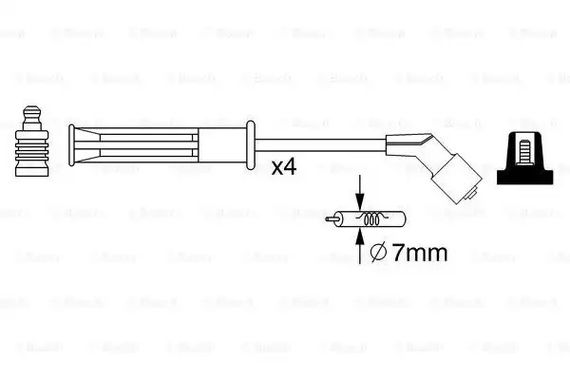 Комплект дротів запалювання RENAULT CLIO, BOSCH (0986357255) | Зображення 4