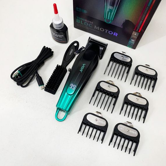 Акумуляторна машинка для стрижки VGR V-662 Колір: зелений | Зображення 7