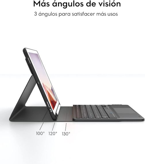 Чохол з Bluetooth клавіатурою для iPad 10.2" 9, 8, 7 покоління, Pro 10.5", Air 3, Earto з тачпадом QWERTY, захист для планшету | Зображення 6