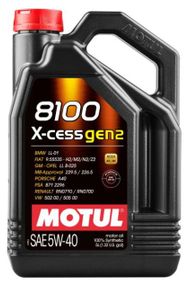 Моторна олива Motul 8100 Х-cess gen2 SAE 5W-40 5л.