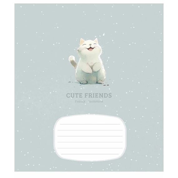 Тетрадь ученическая "Cute friends" 012-3292K-5 в клетку, 12 листов