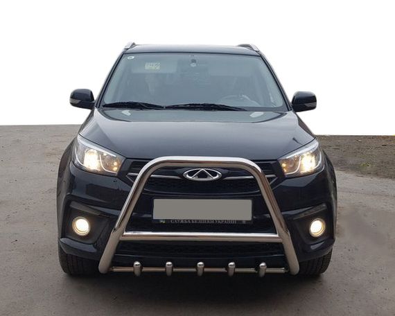 Кенгурятник WT009 (нерж) для Chery Tiggo III 2014-2024 гг