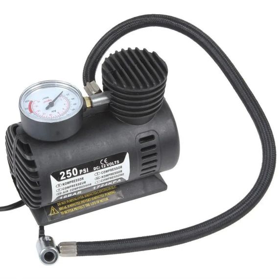 Автомобільний компресор 250 psi 10-12Amp 25 л + насадки | Зображення 1