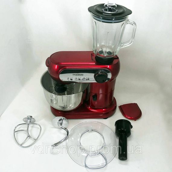 Кухонний комбайн 3 в 1 Crownberg CB-3404 Тістоміс-М'ясорубка-Блендер (2200 Вт) VP-96 | Зображення 1