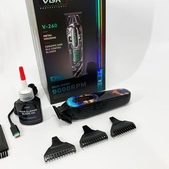 Електромашинка для волосся VGR V-260 RED, Професійна бритва-машинка для стрижки волосся UQ-15 | Зображення 5