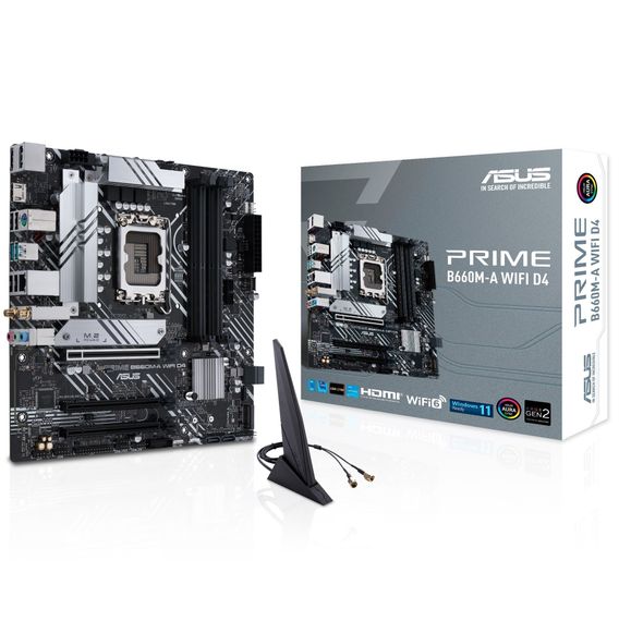 Материнcкая плата ASUS PRIME B660M-A WIFI D4 s1700 B660 4xDDR4 M.2 HDMI DP Wi-Fi BT mATX 90MB1AE0-M1EAY0 | Зображення 6