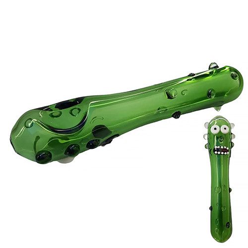 Трубка Зі Скла Рік Огірок Smoking Pipe Pickle Rick | Зображення 1