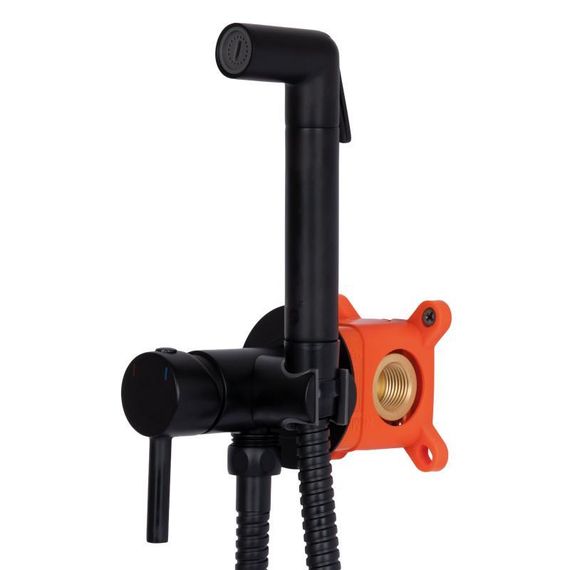 Набор для гігієнічного душу Qtap Inspai-Varius округлий QTINSVARBСRV00440001 Black Matt | Зображення 2