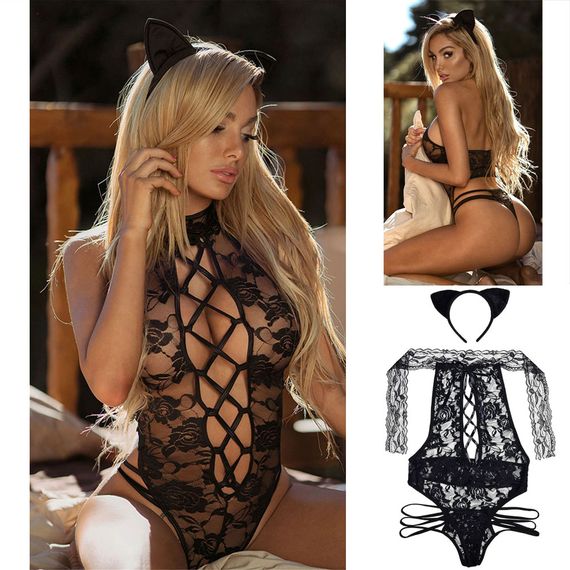 Пеньюар Боді і Вушка Babydoll 42 S/M 1088 | Зображення 6