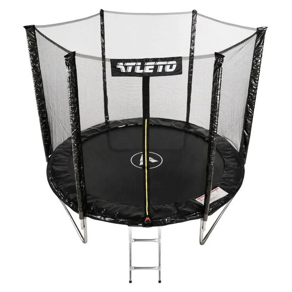Батут дитячий Atleto 312 см із захисною сіткою і драбиною для дому та дачі чорний 42400472 | Зображення 3
