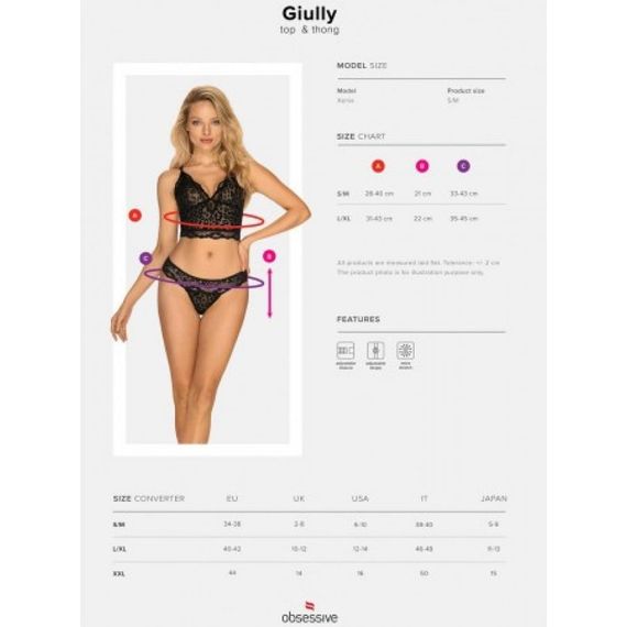 Комплект Obsessive GIULLY L/XL | Зображення 3