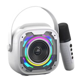 Bluetooth колонка V11 + 2 микрофона White