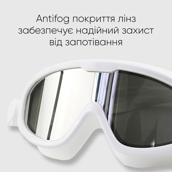 Маска для плавання Renvo Kariba Уні Anti-fog Чорний, Білий OSFM (2SM100-03) | Зображення 2