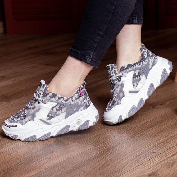 Кроссовки женские Fashion Rat 2468 38 размер 235 см Серый