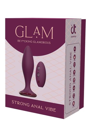 Анальний вібратор Dreamtoys Glam з пультом, фіолетовий, 12.8 см Sex Aura | Зображення 5