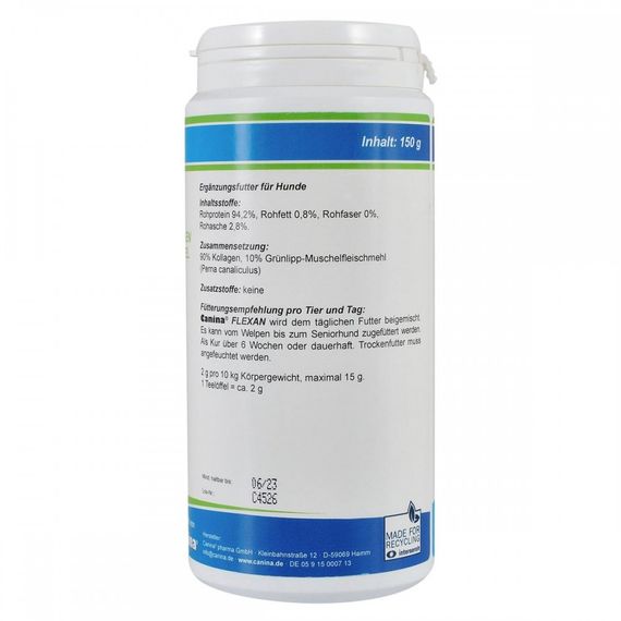 Мінеральний комплекс Canina Flexan для собак 150 г | Зображення 1