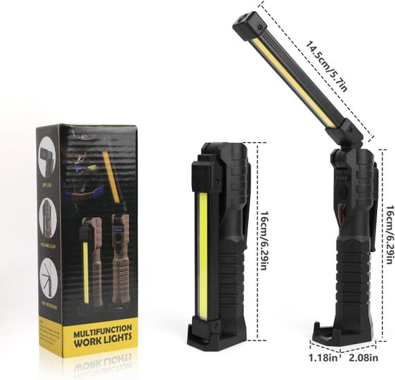 Ліхтар LIGHT L08-1 з магнітним підставою та підвісним гачком для кемпінгу ∙ Акумуляторний поворотний ліхтар LIGHT L08-1 | Зображення 1