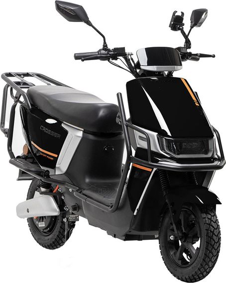 Электроскутер Crosser CR-13 LFP 2000W 76.8V 30Ah, LiFePO4, до 75 км, 65 км/ч, съемный аккумулятор Чорний
