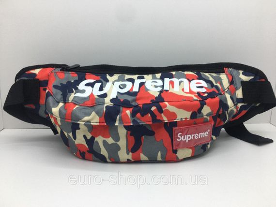 Поясная сумка Supreme Красный камуфляж сумка на пояс | Зображення 3