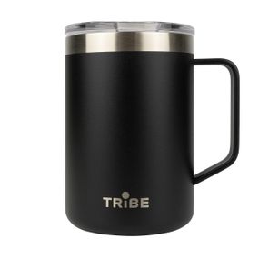 Термочашка Tribe Classic Mug 500 мл, Дорожня кружка трайб для чаю та кави, термокружка для походу, Чорний