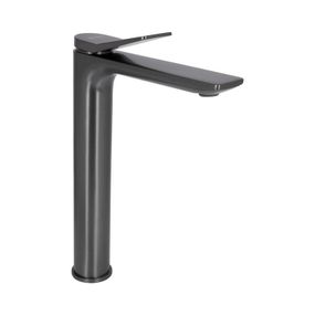 Смеситель для раковины Qtap Presto высокий QTPRE269GRP45582 Gunmetal Black