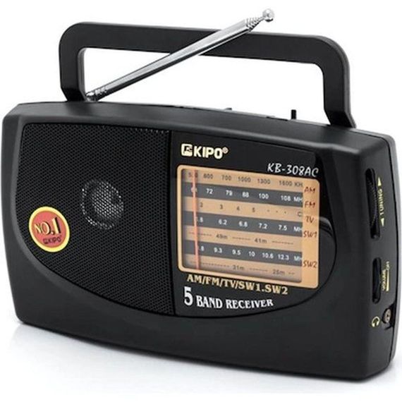 Радіоприймач Kipo KB-308AC AUX чорний