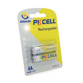 Аккумулятор PKCELL 1.2V AA 600mAh NiMH Rechargeable Battery, 2 штуки в блистере цена за блистер, Q