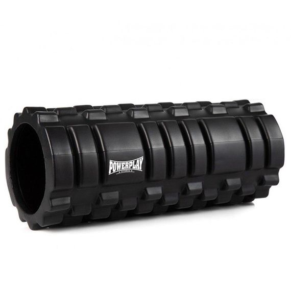 Масажний ролик (роллер) Паверплей 4025 Massage Roller Чорний (33x14см.)