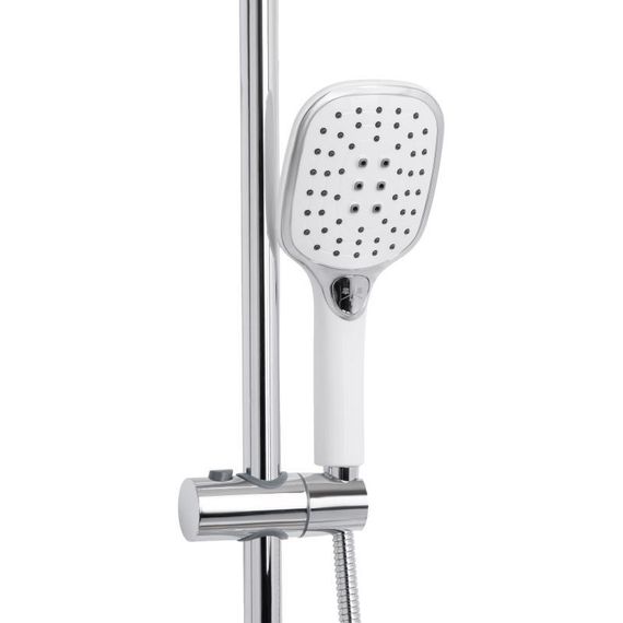 Душевая система универсальная Qtap Grand на три потребителя (с изливом) QTGRAWCR1004 Chrome/White | Зображення 5