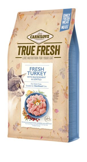 Корм Carnilove True Fresh зі свіжим м'ясом індички для дорослих котів 340 гр