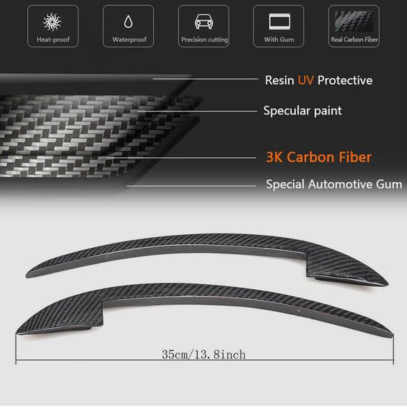 Накладки на передній бампер V2 (2011-2013, Карбон) для Ferrari 458 Italia рр | Зображення 5