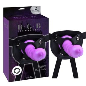 Страпон Chisa R.G.B c фиолетовой реалистичной насадкой sexstyle