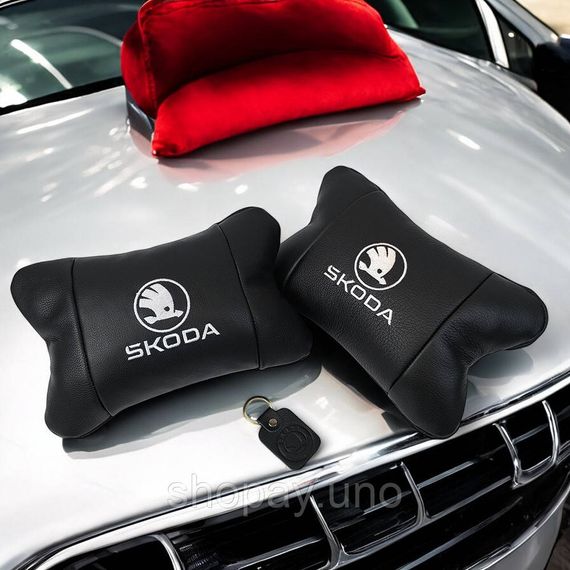 Подушки на кресло в авто Skoda Шкода, Подушка на подголовник в авто Подушка для голови OF-60 | Зображення 4